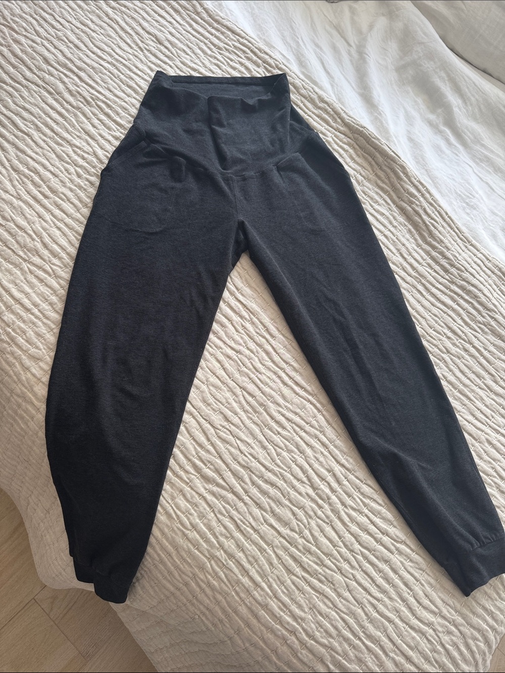 Beyond yoga - beyond the bump black heather Jogger Pants